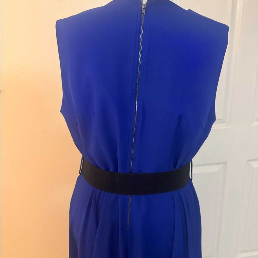 City Chic Royal Blue Belted Midi Dress - Picture 7 of 7